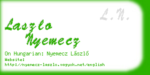 laszlo nyemecz business card