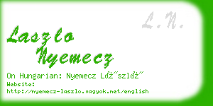 laszlo nyemecz business card